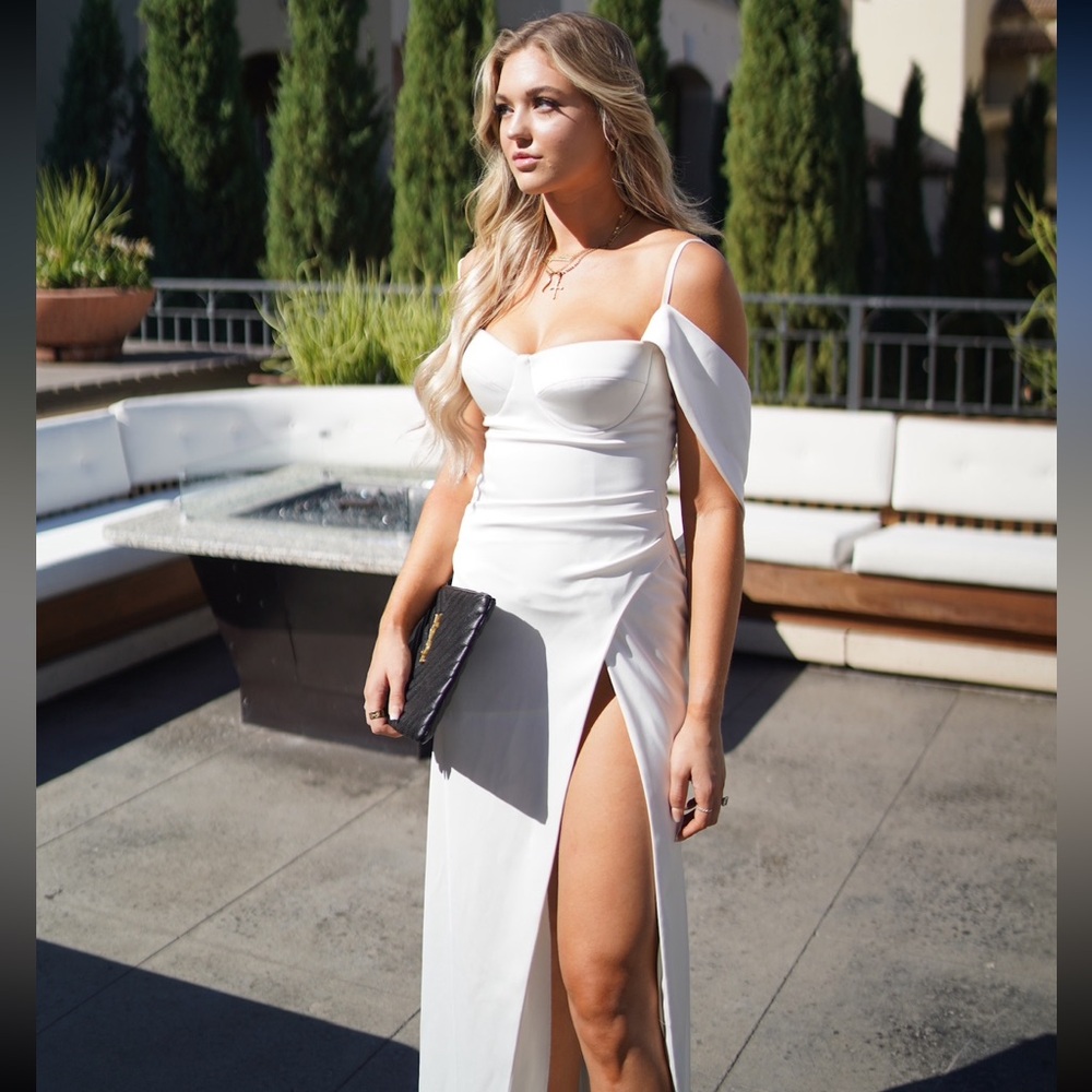 NADINE MERABI JESSICA WHITE DRESS